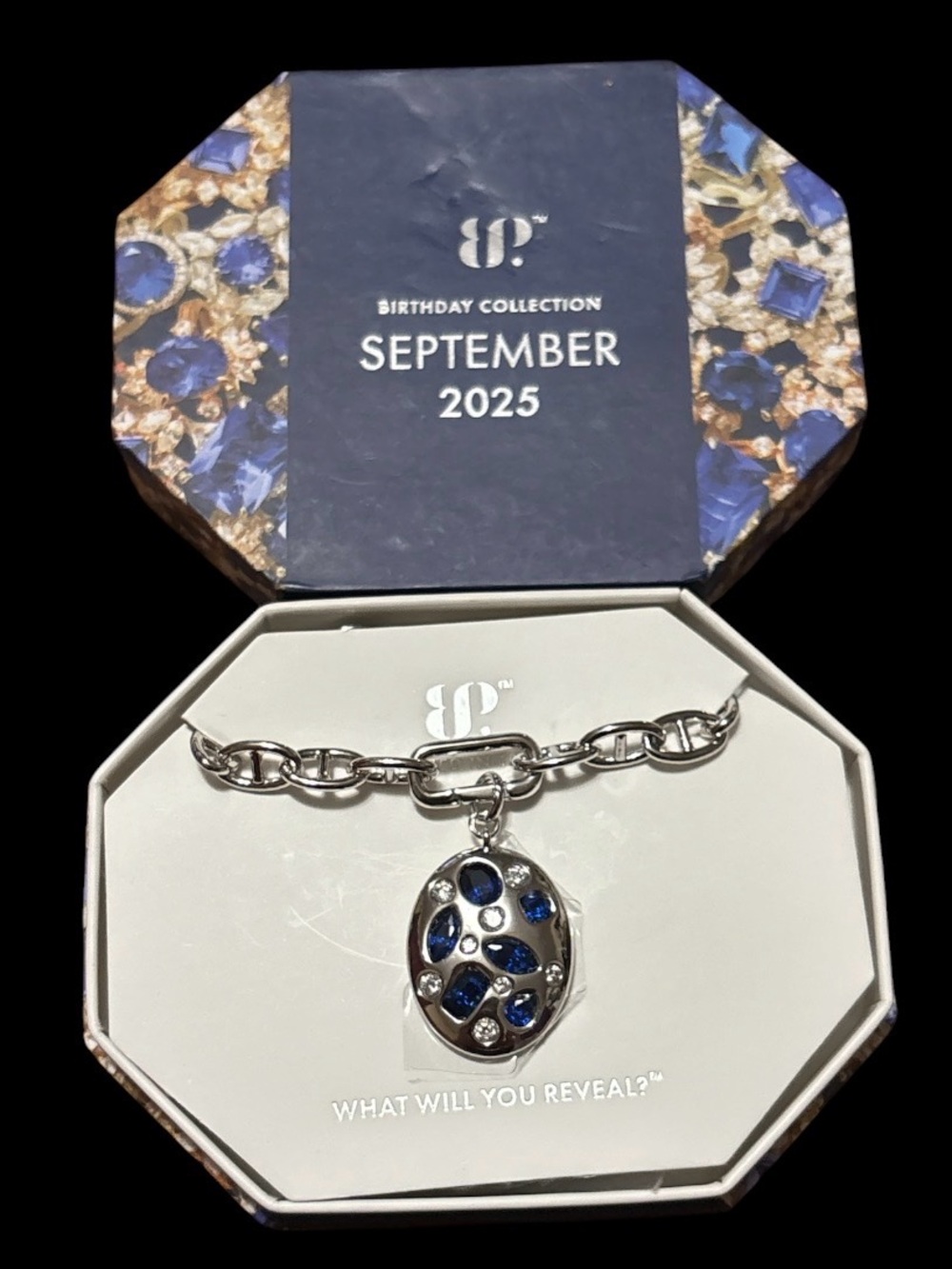 Bomb Party “September” Lab Created Sapphire Necklace